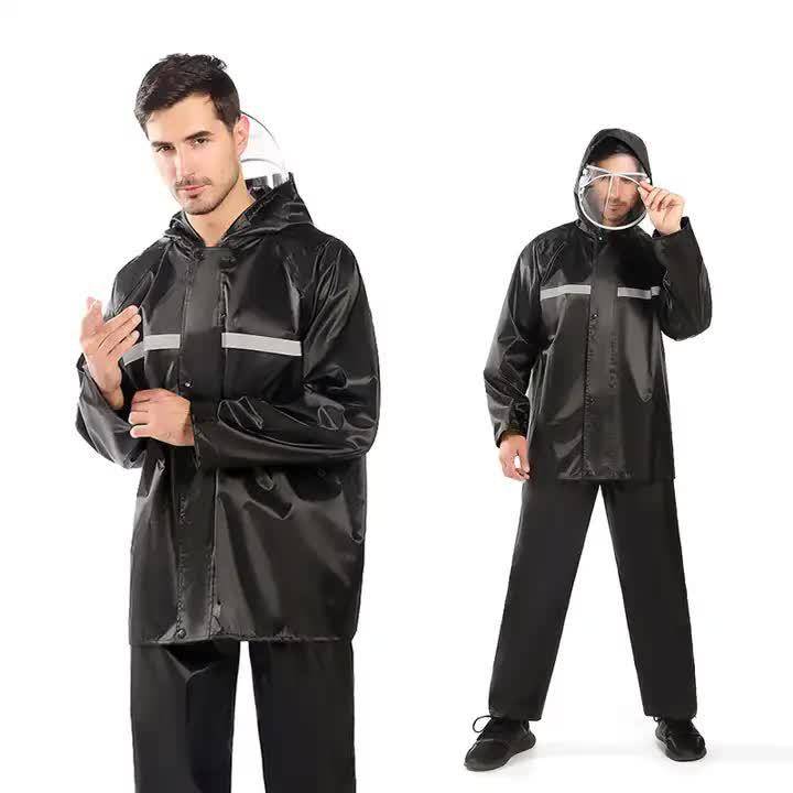 oxford raincoat hood and double brim