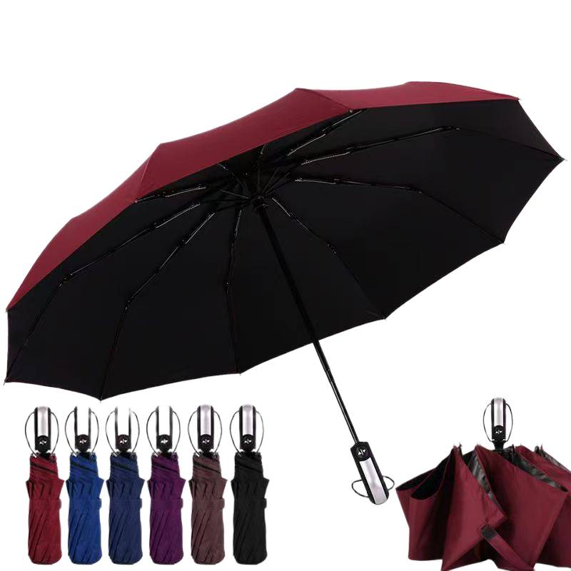 fully automatic vinyl folding umbrella with custom logo