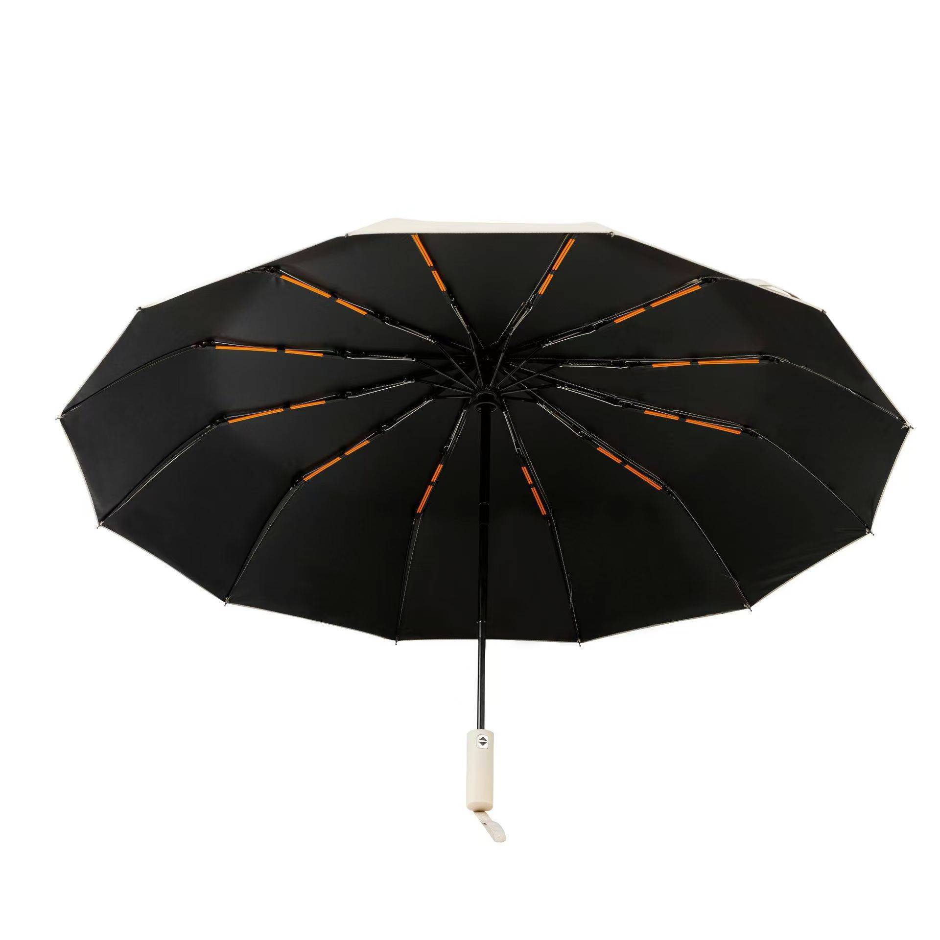 fully opened vinyl folding umbrella