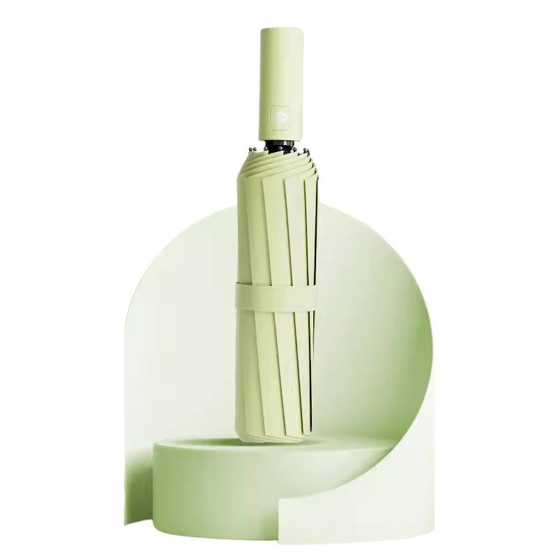 tea green fully automatic folding umbrella