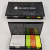 custom logo printed leather holder with sticky notes