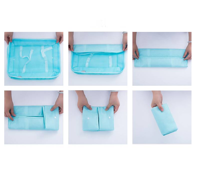 multi size storage bags for luggage packing