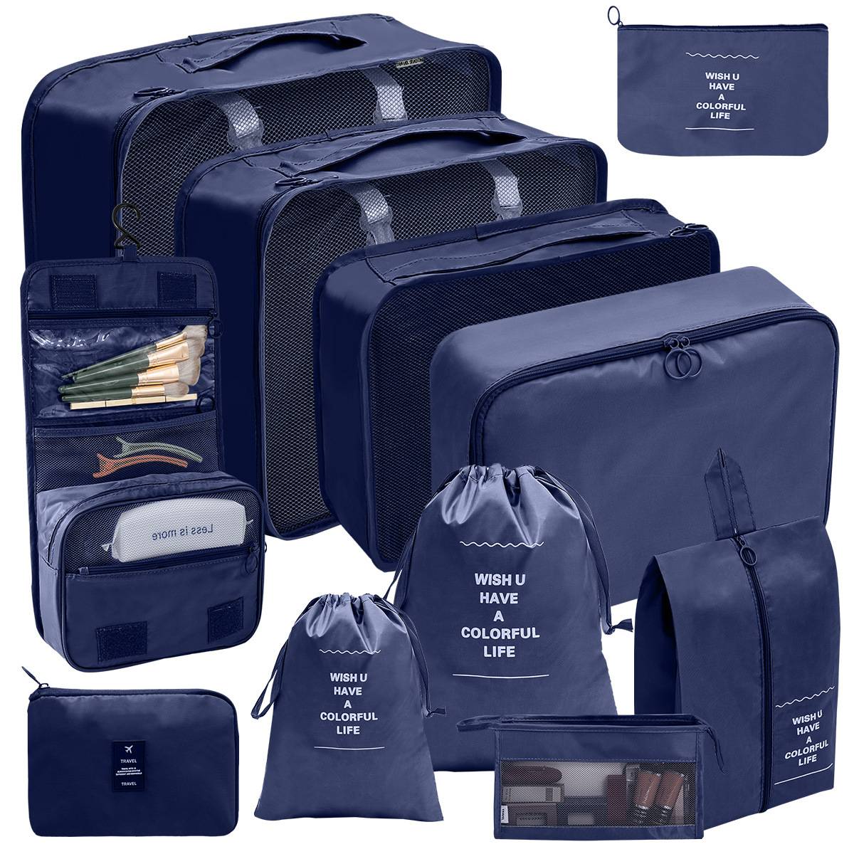 storage bag set colour variation blue