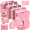 storage bag set colour variation pink