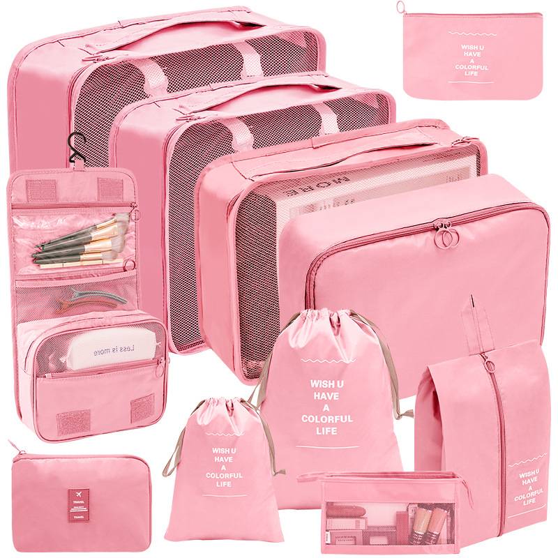 storage bag set colour variation pink