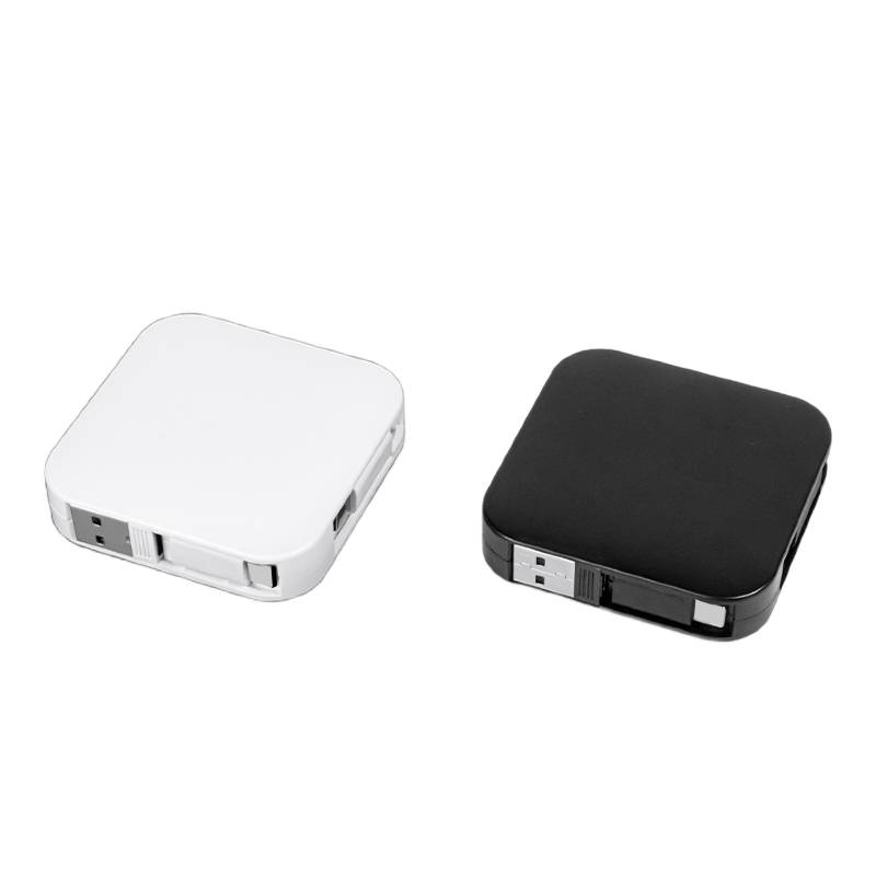 compact charging cable with tangle free retractable design