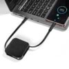 charging cable connected to laptop for power and data use