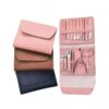 manicure set with leather holder for travel and corporate gifts