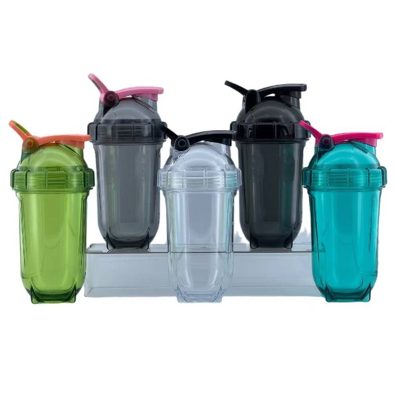 transparent shaker bottle with custom logo for protein shakes and fitness use