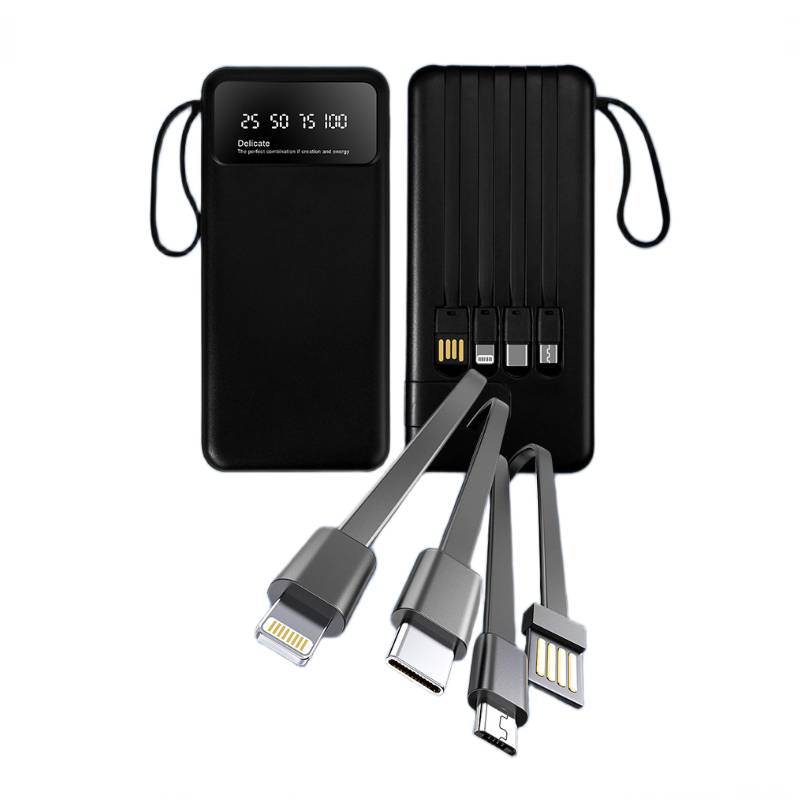 Power Bank with Charging Cables 10000mah power bank with multiple charging cables