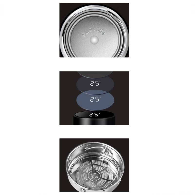 Smart Thermos Features smart thermos led display and inner compartment features