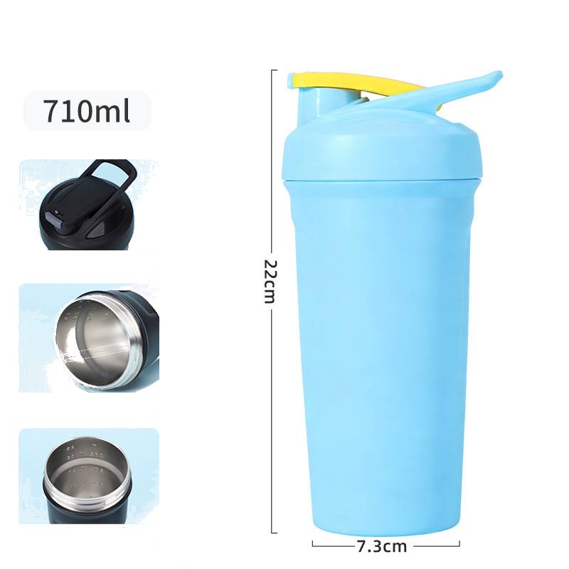 fitness shaker bottle one handed use design