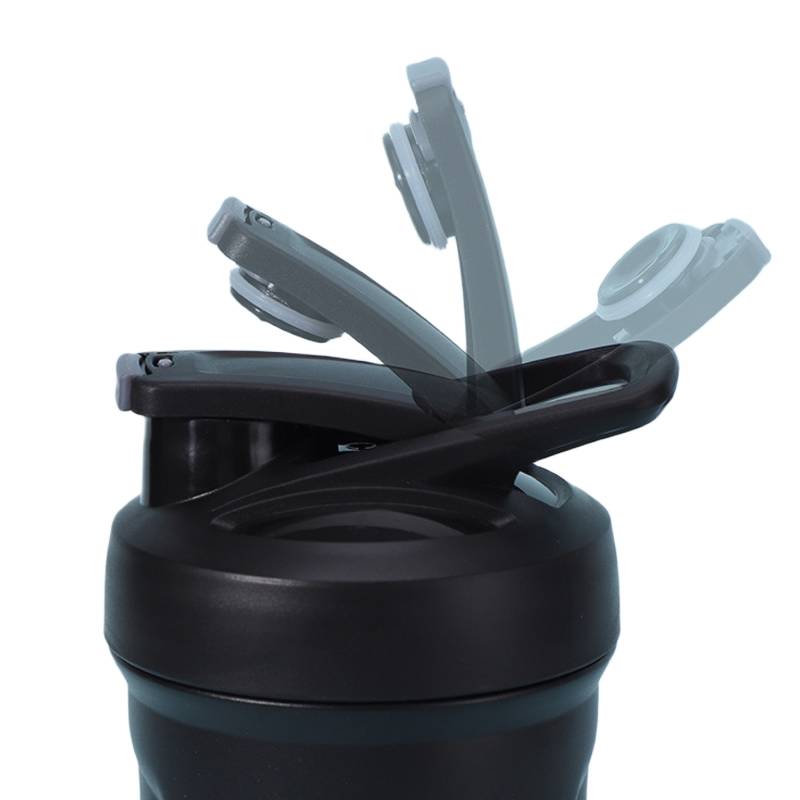 shaker bottle lockable cap press button design detail