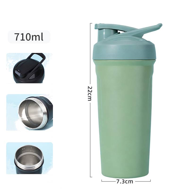 ice lake green shaker bottle stainless steel
