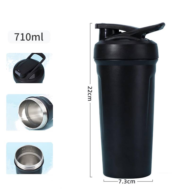 black stainless steel shaker bottle corporate gift