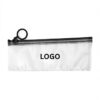 pvc transparent long zipper pouch for travel and storage