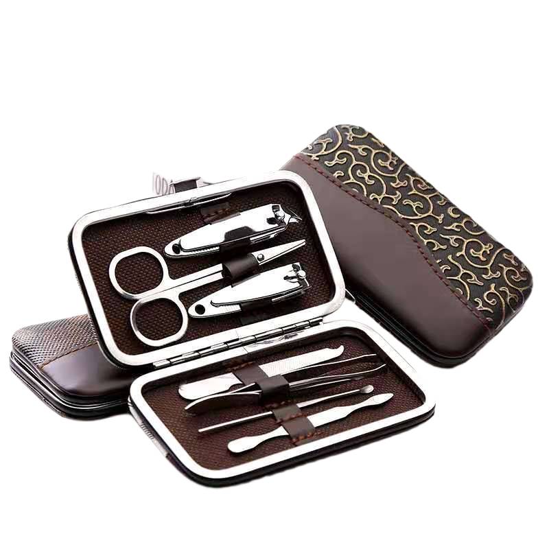 custom logo manicure set hard case for branding