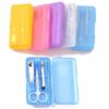 manicure set in plastic case for travel and promotional use