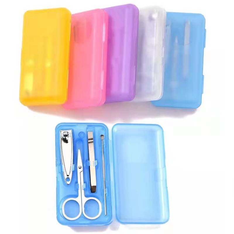manicure set in plastic case for travel and promotional use