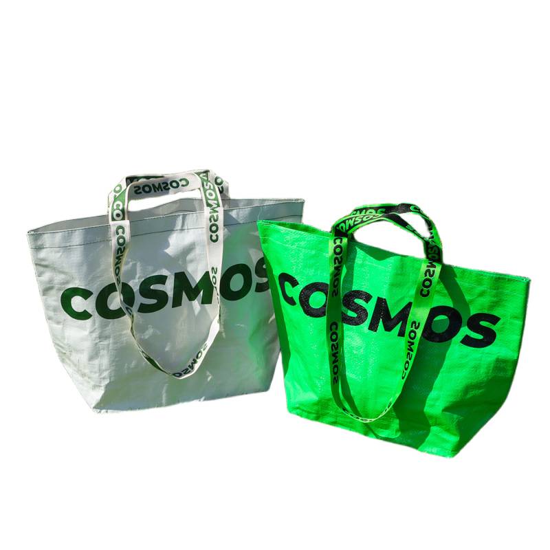 pp woven bag with logo printing for shopping and promotional use