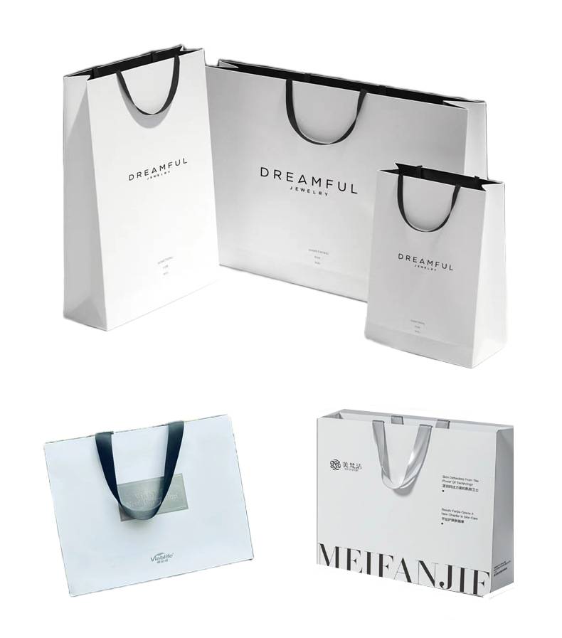 luxury paper bag with matte finish branding