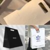 embossed premium paper bag with logo branding