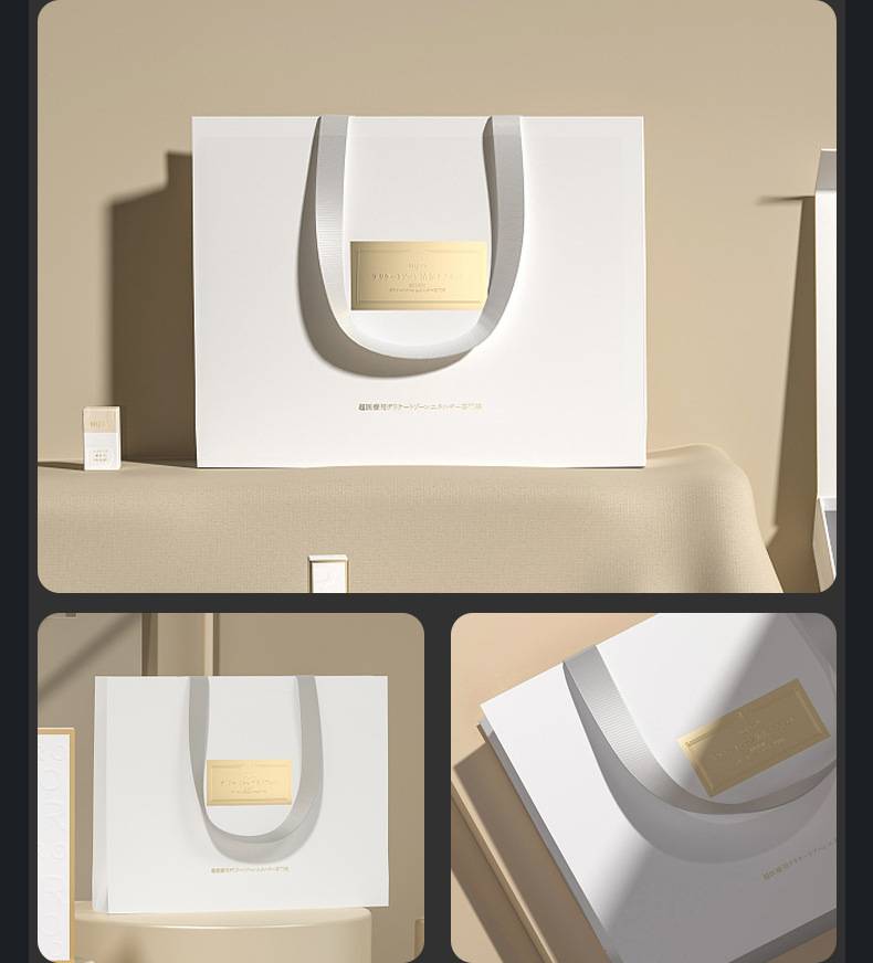 hot stamping luxury paper bag gold foil logo