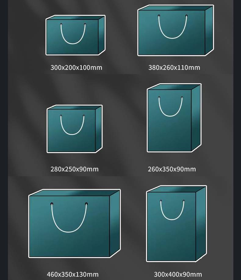 premium paper bag size options for retail packaging