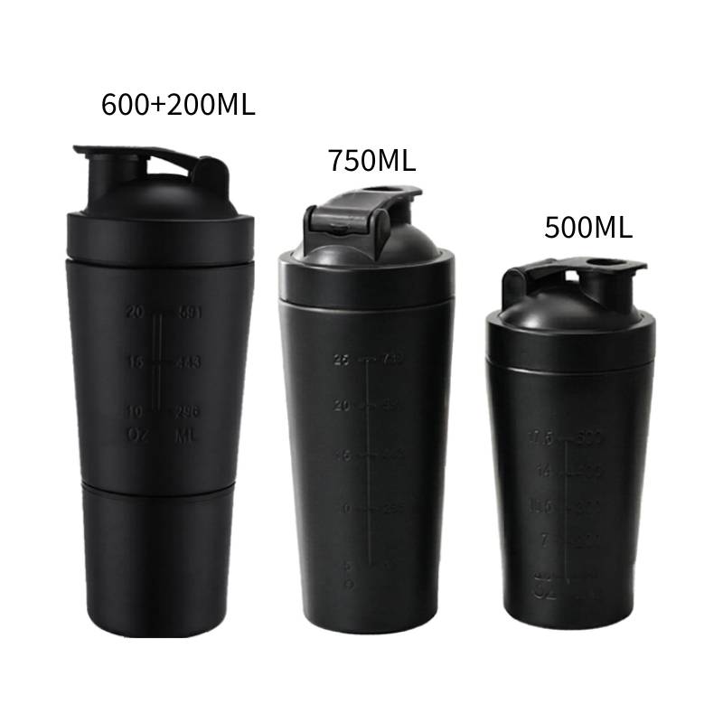 protein shaker bottle capacity options 500ml 750ml 600ml 200ml