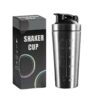 gym protein shaker bottle stainless steel portable