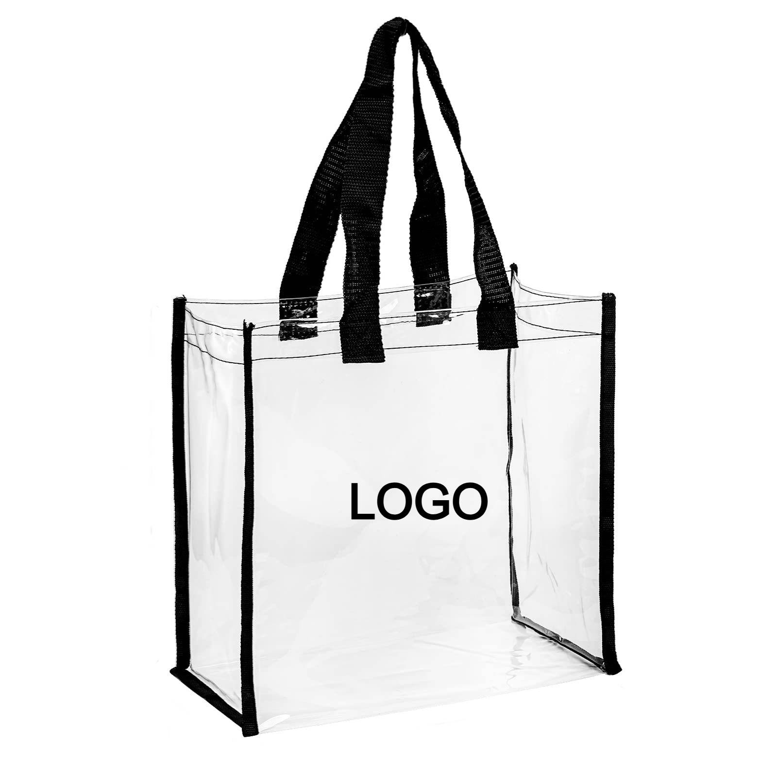 custom transparent pvc shopping bag for retail and branding