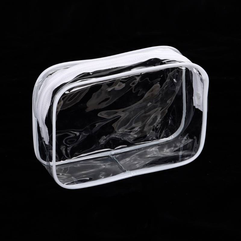 Durable Zipper Pouch Design transparent pvc cosmetic pouch with zipper closure