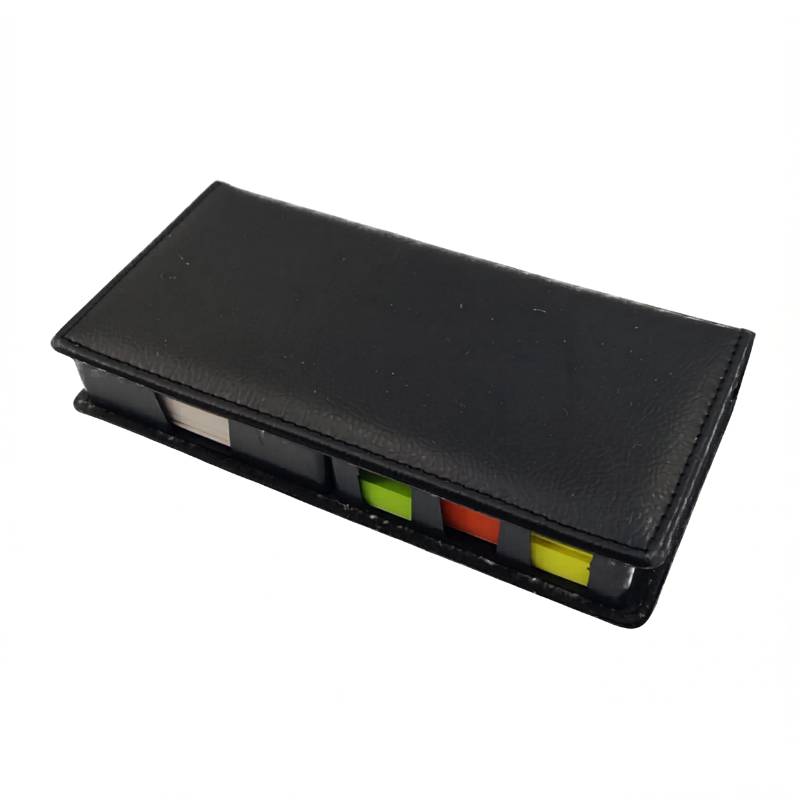 leather sticky note holder for desk organisation