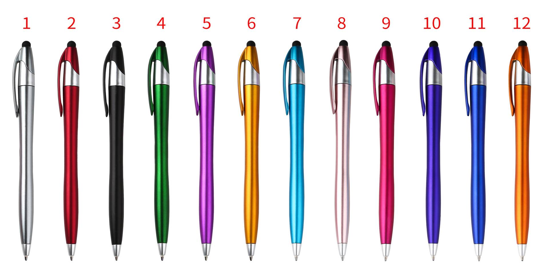 multi colour stylus pen options for branding