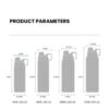 tyeso insulated bottle multiple capacity sizes for different hydration needs