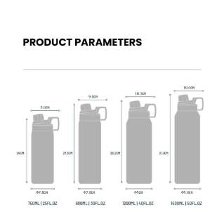 tyeso insulated bottle multiple capacity sizes for different hydration needs