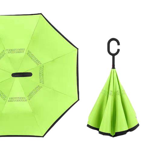 custom reverse long umbrella with UV protection and double layer design for corporate gifts