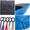 close up umbrella double layer waterproof stitching detail