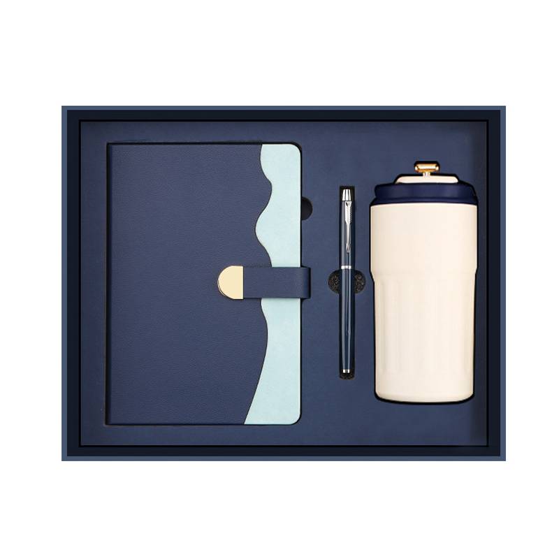 creative notebook pen thermos mug gift set with custom logo