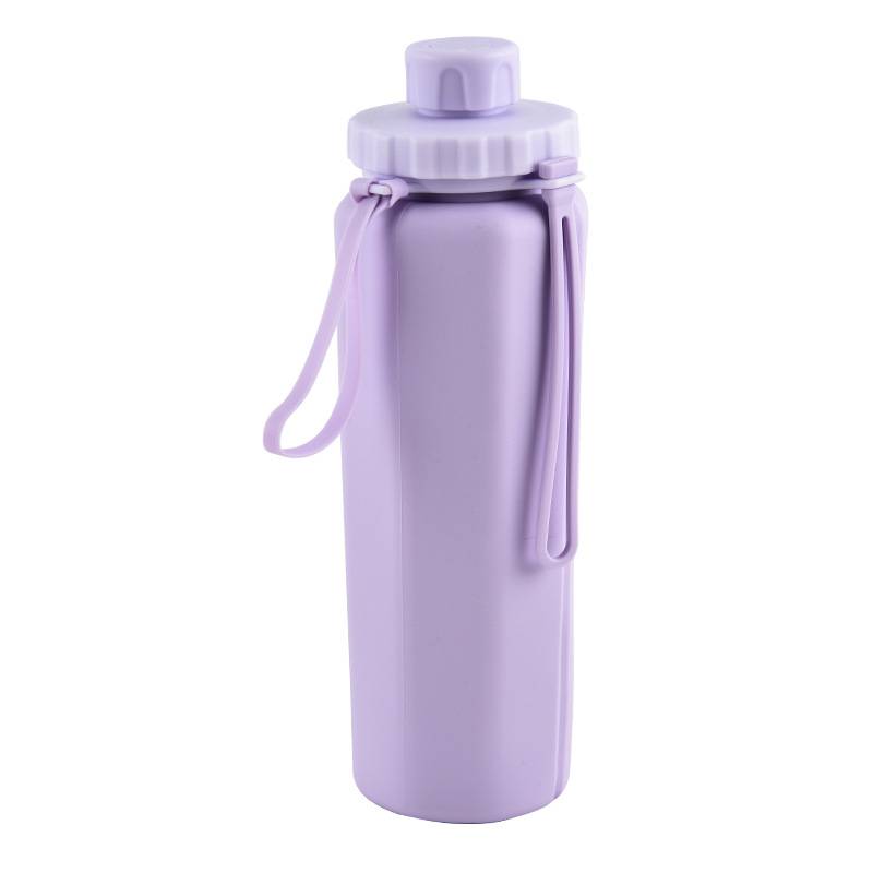 reusable foldable water bottle for sports and travel