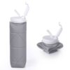 foldable silicone water bottle for hiking and travel