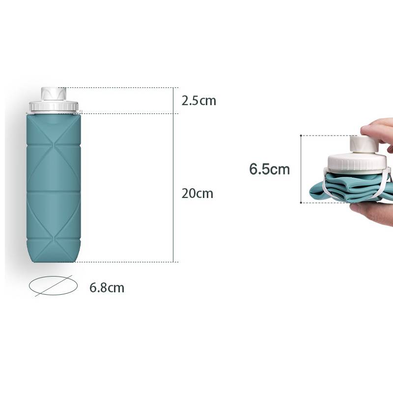folding water bottle size measurement and dimensions