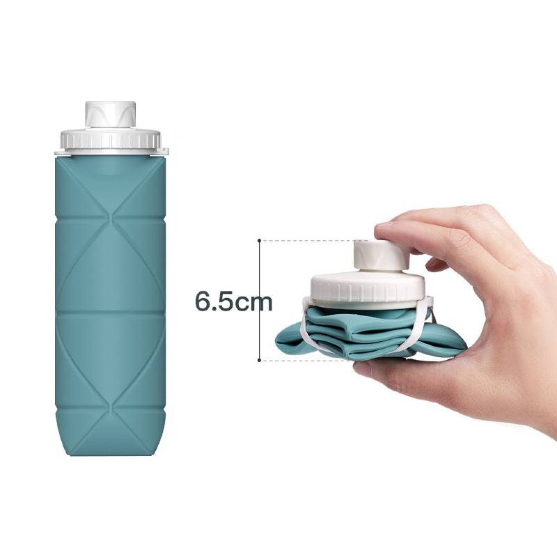 outdoor folding water bottle with custom logo for sports and travel