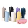 insulated tumbler with strap for travel and office use