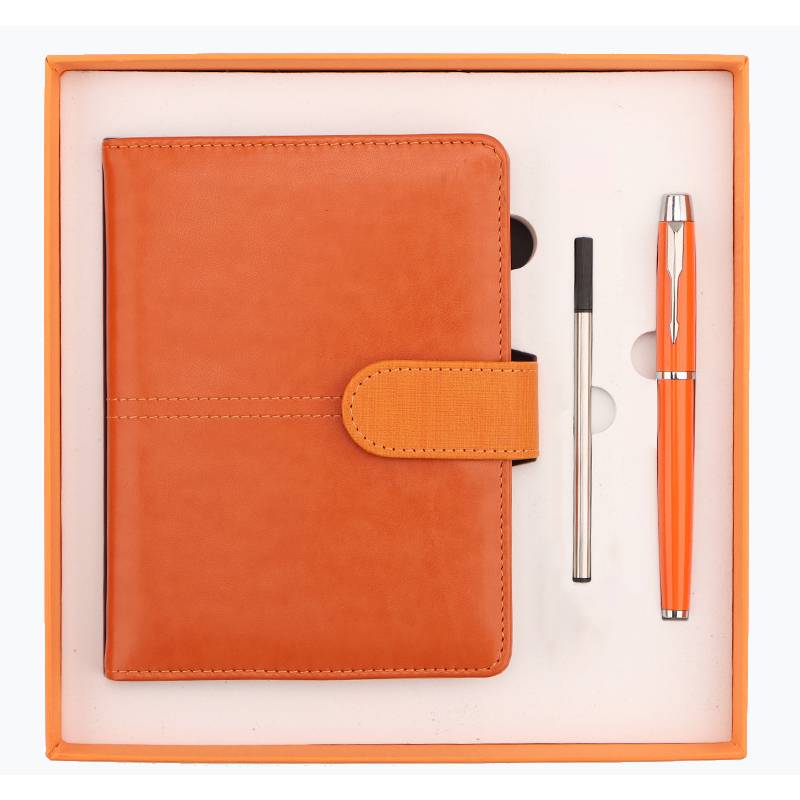 premium pu leather notebook pen gift set