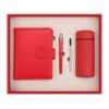 custom pu leather notebook and thermos bottle gift set
