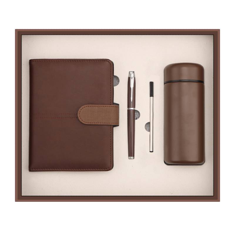 premium corporate gift box with notebook pen thermos