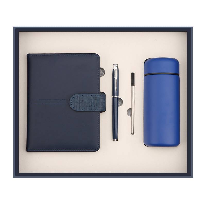custom logo notebook pen thermos executive gift set