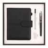 custom pu leather notebook gift set with pen and usb