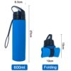 silicone folding bottle size measurement